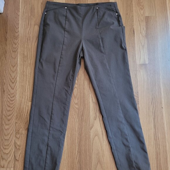 Alfani Olive Green Pull On Dress Pant Size 4 - Picture 4 of 6